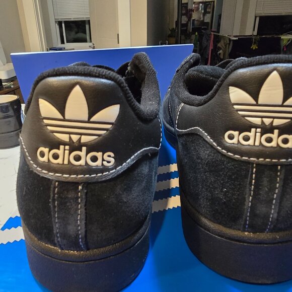 adidas Originals SUPERSTAR II MEN'S SHOES JH5470 black ON Black MENS 13 NEW - Picture 5 of 8